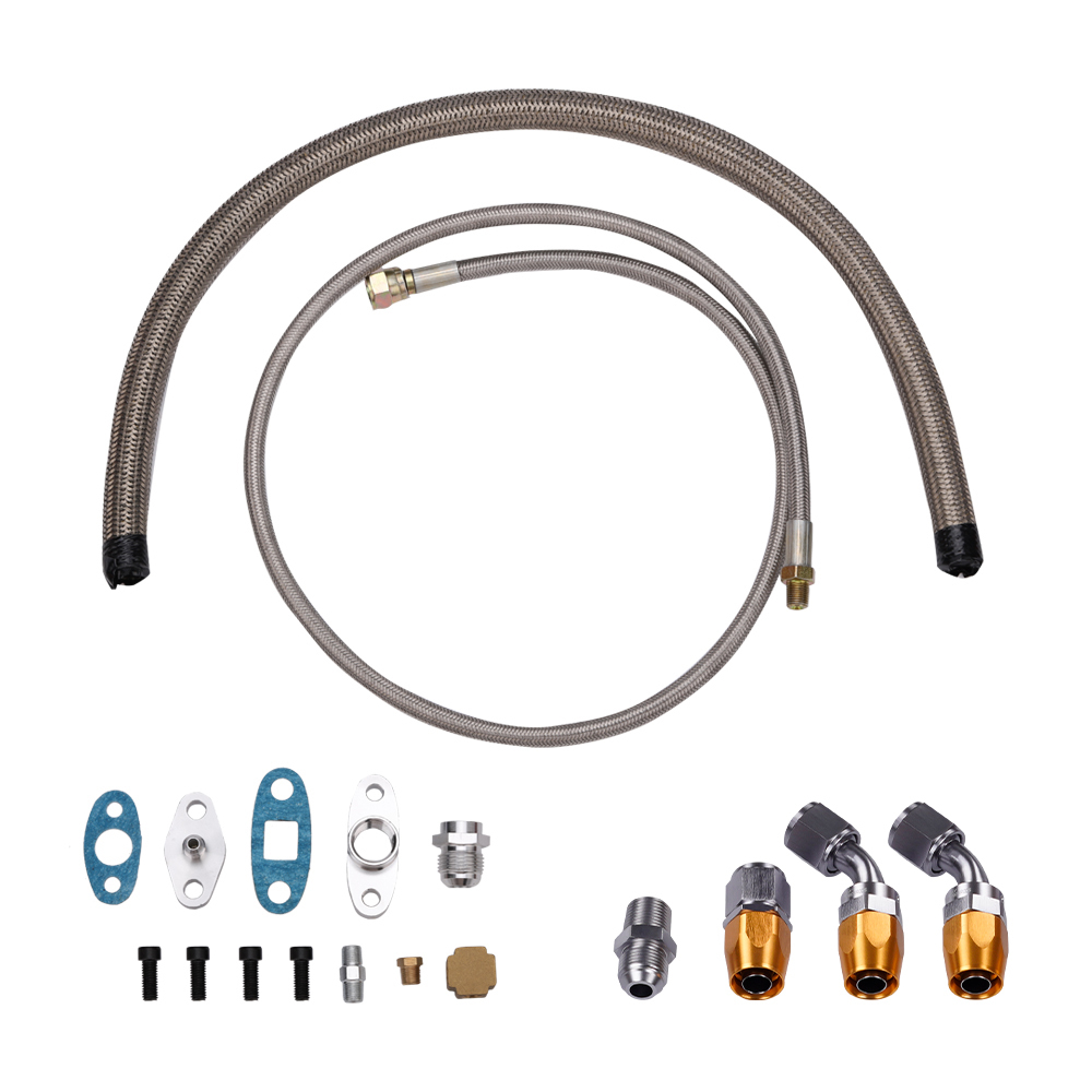 T3/t4 Turbo Kit 350hp + Wastegate + Charge Air Cooler+ Pipe+ Bov + Oil Pipe 10 Pcs.